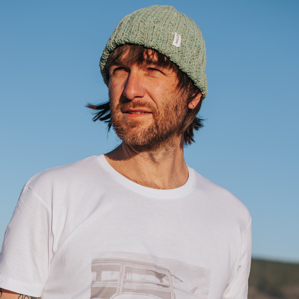 Gorro de lana reciclada Verde