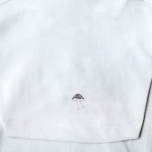 POLERA MANGA CORTA HOMBRE SURF BLANCA - ALGODÓN ORGÁNICO